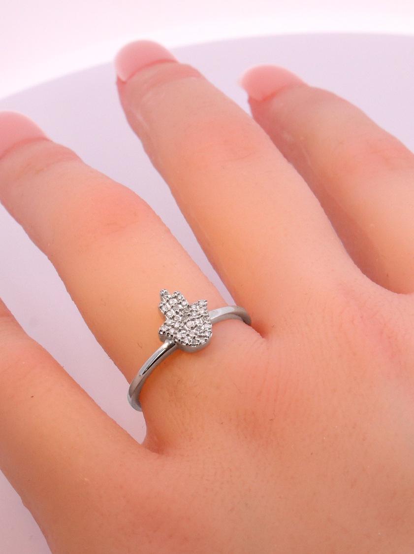 10K White Gold Diamond Ring – SW13948